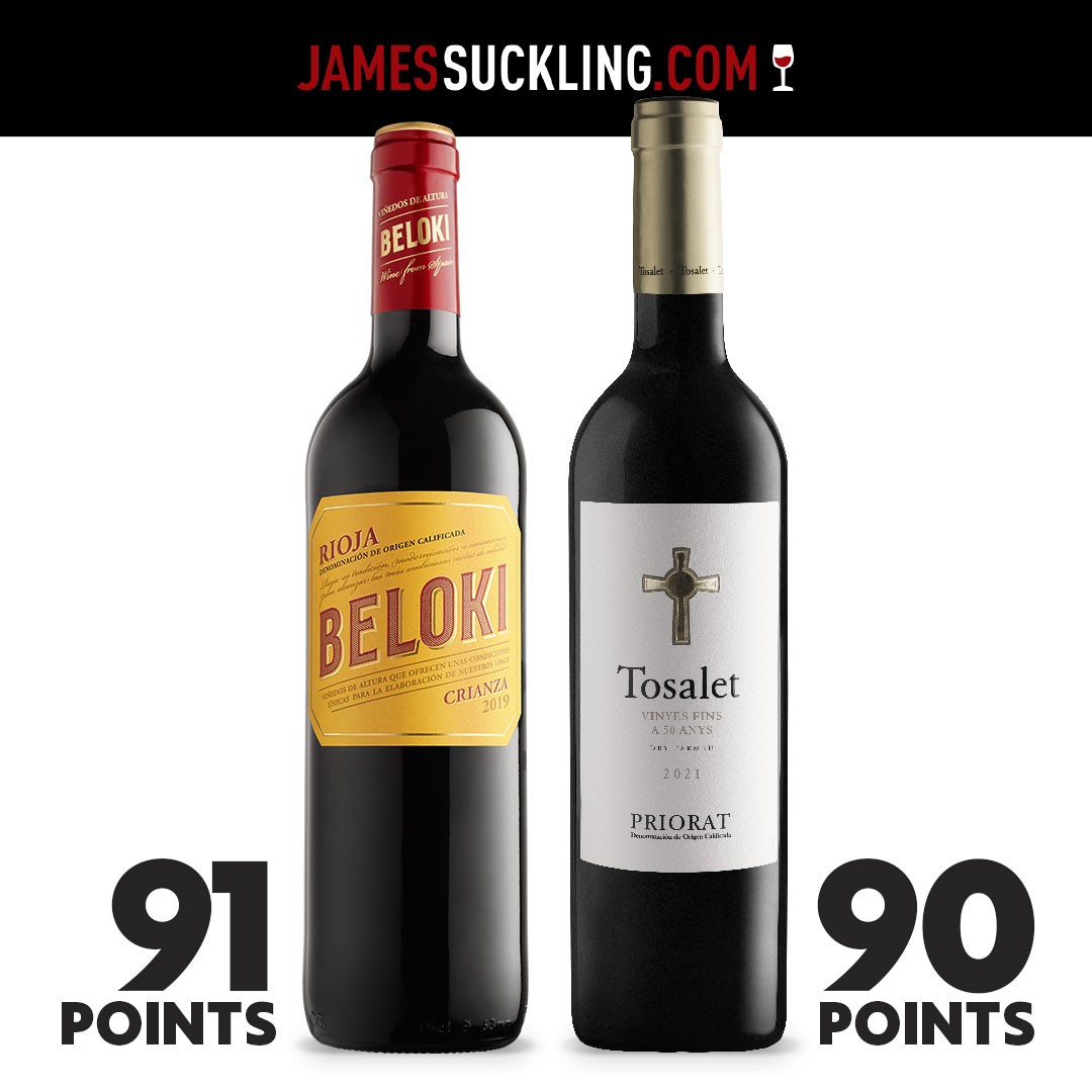 James Suckling sitúa en el ranking a dos de nuestros vinos