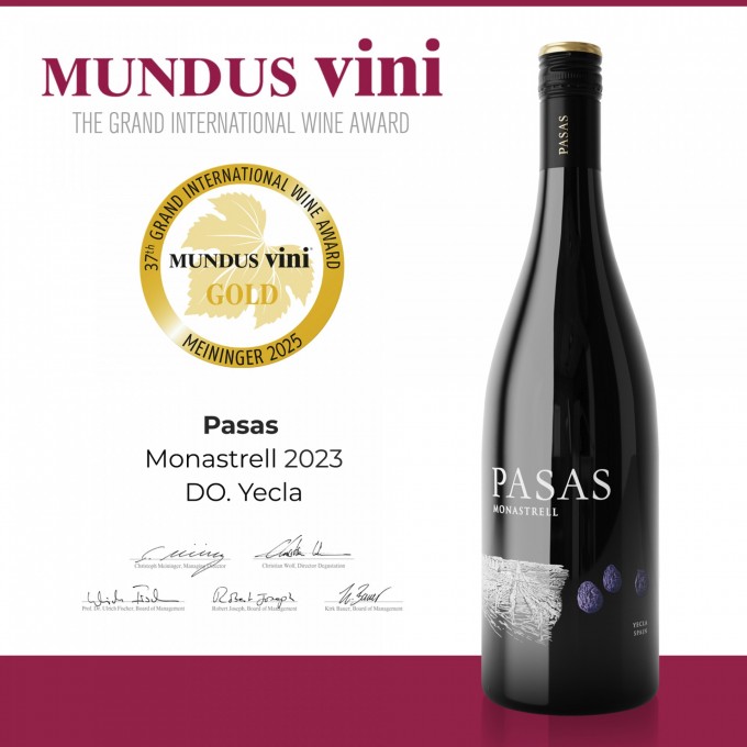 PASAS Monastrell 2023 Wins Gold at MUNDUS VINI